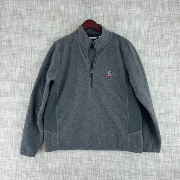Vineyard Vines embroidered 1/4 fleece Sweatshirt Womens XL gray 1647 - Picture 1 of 8